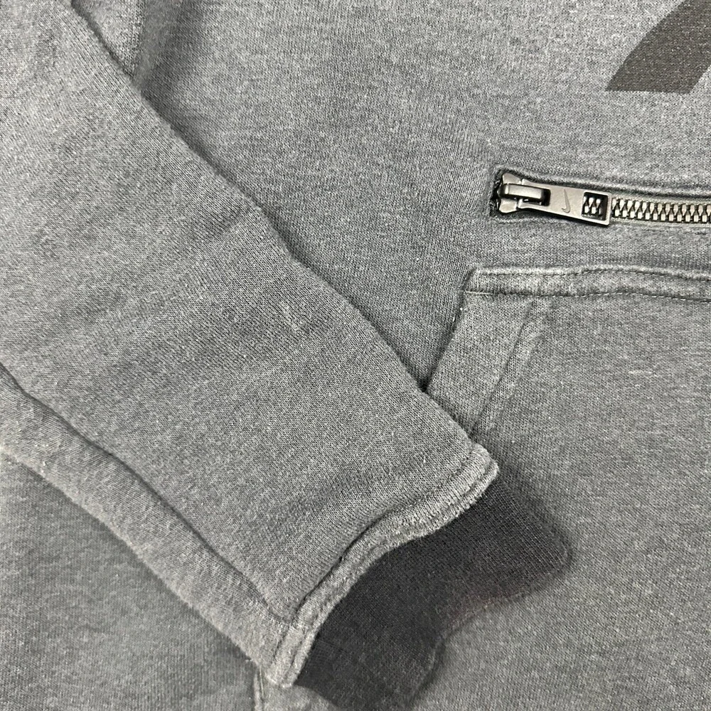 Carolina Panthers Hoodie Women Small Gray Nike On Field Salute Service Collar *